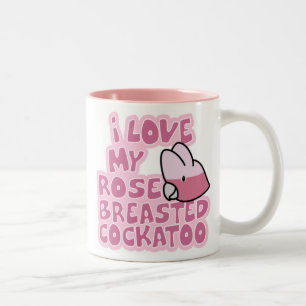 I Liebe meine Rose Breasted Cockatoo-Tasse Zweifarbige Tasse