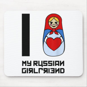 I Liebe Meine russische Freundin Matrioszka1 Mousepad