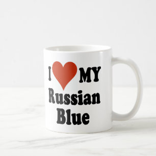 I Liebe meine russischen blaue Katzen-Waren Tasse