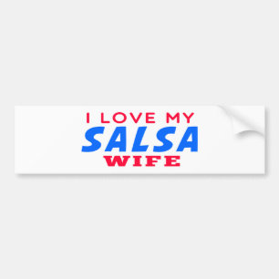 I Liebe meine Salsa-Ehefrau Autoaufkleber
