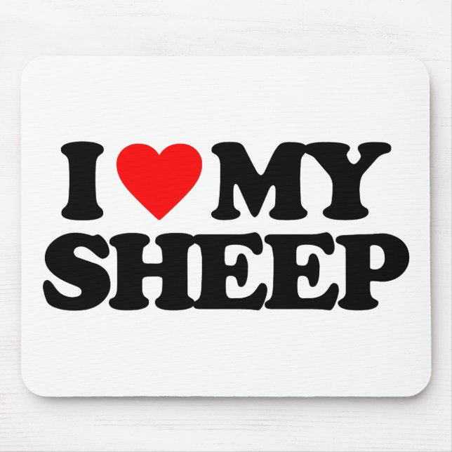 I LIEBE MEINE SCHAFE MOUSEPAD (Vorne)