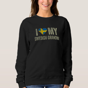 I Liebe Meine schwedische Oma Schweden Flaggenfami Sweatshirt
