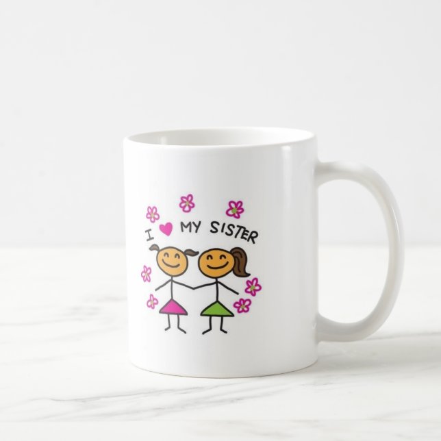 I Liebe meine Schwester Kaffeetasse (Rechts)