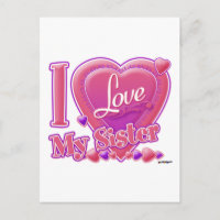 I Liebe Meine Schwester rosa/lila - Herz