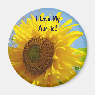 I Liebe meine Tante! Magneten gelbe Sonnenblumen Magnet