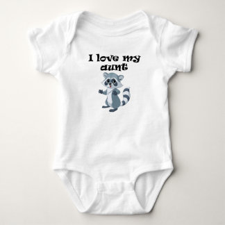 I Liebe meine Tante Raccoon Baby Strampler