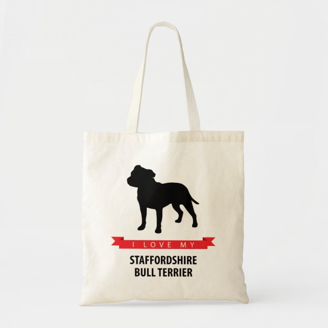 I Liebe meine Terrier-Taschen-Tasche Tragetasche (Vorne)