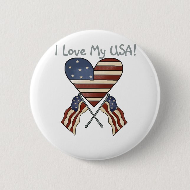 I Liebe meine USA Button (Vorderseite)