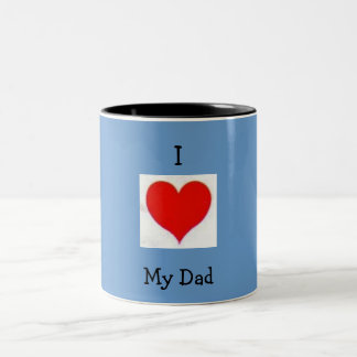 I Liebe meine Vater-Tasse Zweifarbige Tasse