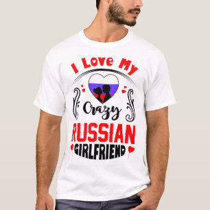 I Liebe Meine verrückte russische Freundin Valenti T-Shirt