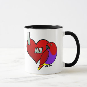 I Liebe meine weibliche Vosmaeri Eclectus Tasse
