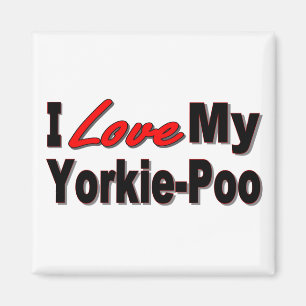I Liebe meine Yorkie-Poo Hundegeschenke und -kleid Magnet