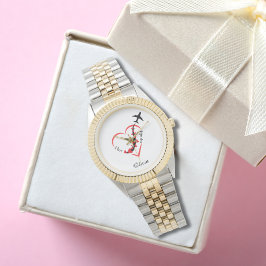 I. Liebe meiner Pilot Typografie, Luftfahrt, Perso Armbanduhr