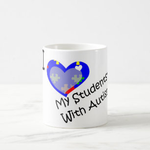I Liebe meiner Studenten mit der Autismus-Tasse Kaffeetasse