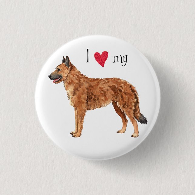 I Liebe meines belgischen Laekenois Button (Vorderseite)