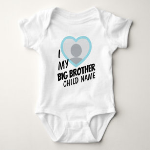 i Liebe meines Big Brother doppelseitiges Foto und Baby Strampler