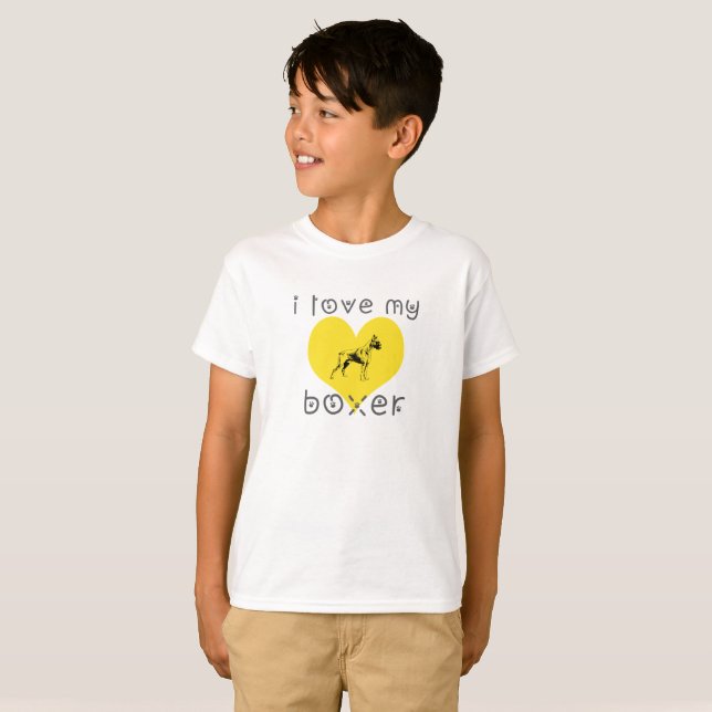 i Liebe meines Boxers T-Shirt (Vorne ganz)
