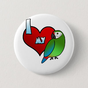 I Liebe meines Buffons Macaw Button
