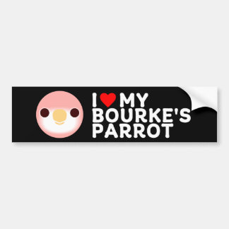 I LIEBE MEINES BURKE-PARROTS - Rubino Autoaufkleber