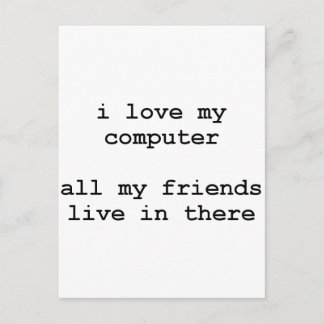 i Liebe meines Computers Postkarte