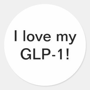 I Liebe meines GLP-1 Runder Aufkleber