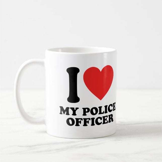 I Liebe meines Polizeibeamten Kaffeetasse (Links)