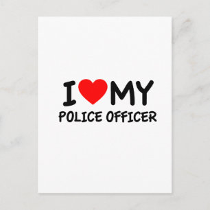 I Liebe meines Polizeibeamten Postkarte