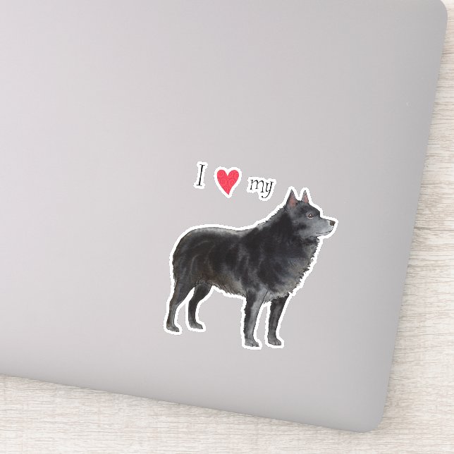 I Liebe meines Schipperke Vinyl Sticker (Detail)