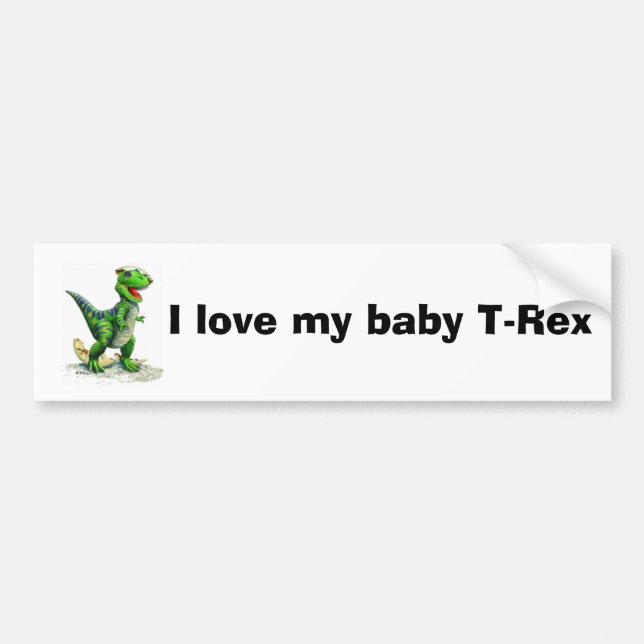 I Liebe meines T-Rex Autoaufkleber (Vorne)