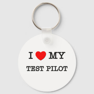 I Liebe meines TESTPILOTS Schlüsselanhänger