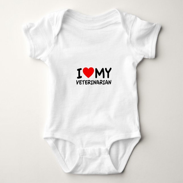 I Liebe meines Tierarztes Baby Strampler (Vorderseite)