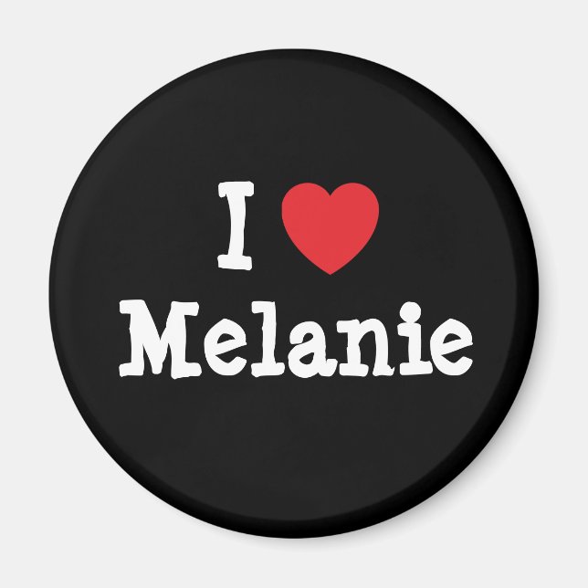 I Liebe Melanie Herzlicher T - Shirt Magnet (Vorne)