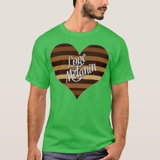 I Liebe Melanin Valentinstag Herz T-Shirt