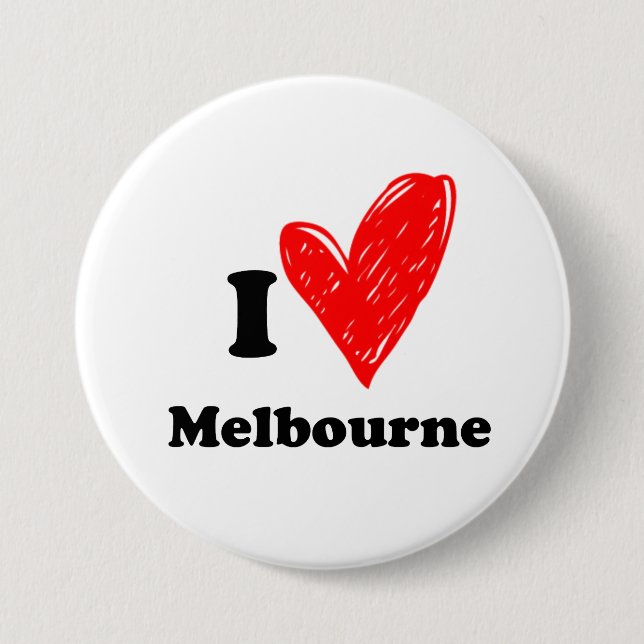 I Liebe Melbourne Button (Vorderseite)