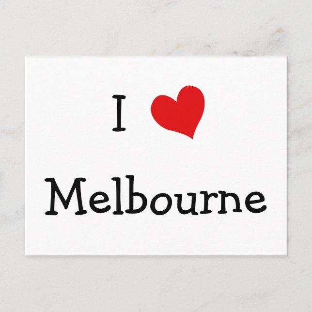 I Liebe Melbourne Postkarte (Vorderseite)