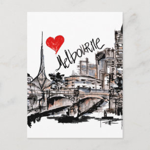 I Liebe Melbourne Postkarte