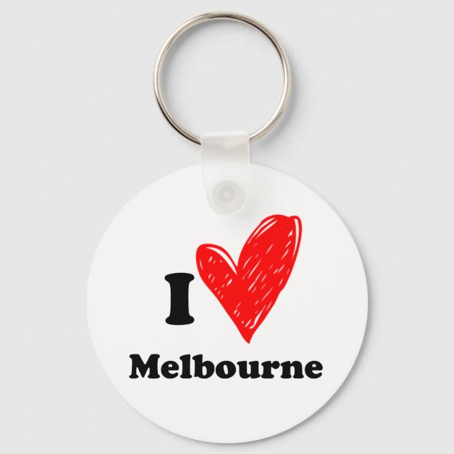 I Liebe Melbourne Schlüsselanhänger (Vorderseite)