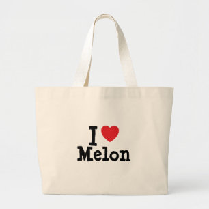 I Liebe Melon Herzstück T - Shirt Jumbo Stoffbeutel