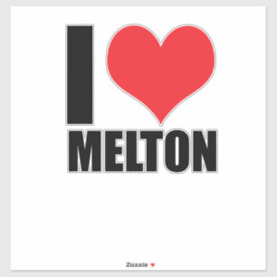 I Liebe Melton Aufkleber