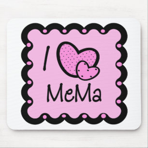 I Liebe Mema niedlicher T - Shirt Mousepad