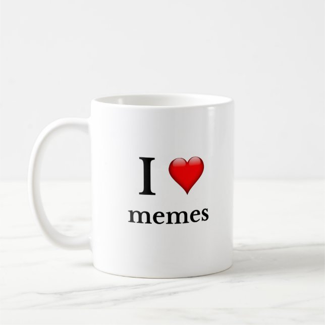 I Liebe Meme Kaffeetasse (Links)