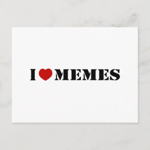 I Liebe Memes Postkarte