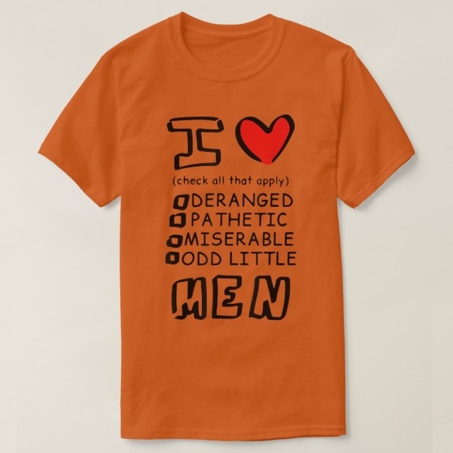 I Liebe Men T-Shirt (Design vorne)