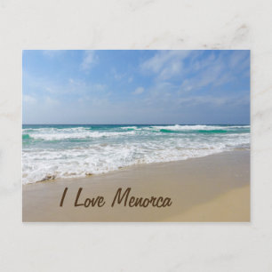 I Liebe Menorca Strand Postkarte