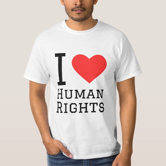 I Liebe Menschenrechte T-Shirt (Vorderseite)