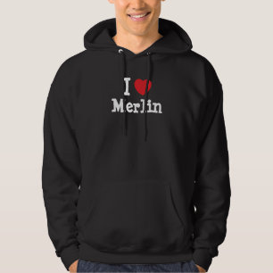I Liebe Merlin-Herzbrauch personalisiert Hoodie