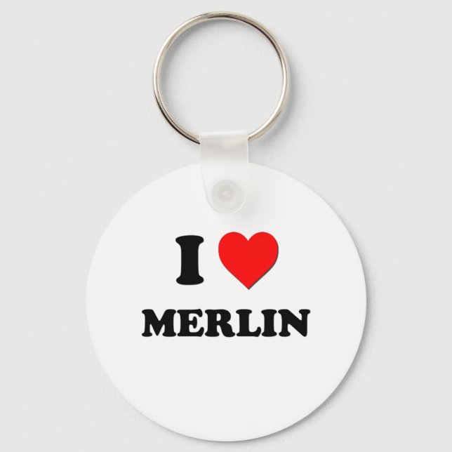 I Liebe Merlin Schlüsselanhänger (Vorderseite)