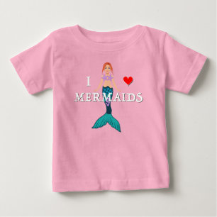 I Liebe Mermaids Design - Baby Fine Jersey T - Shi T-shirt