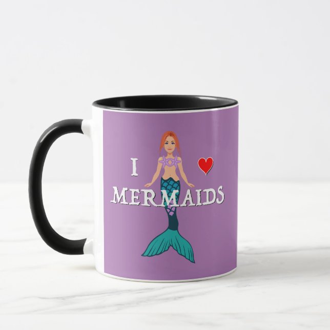 I Liebe Mermaids Design - Combo-Tasse Tasse (Links)