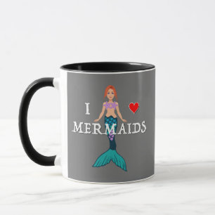 I Liebe Mermaids Design - Combo-Tasse Tasse